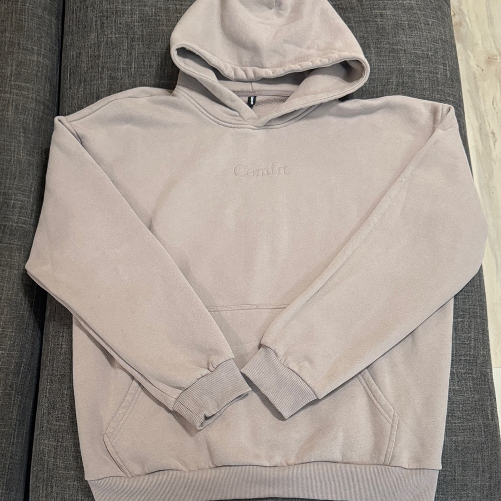 Comfrt Signature Hoodie Bark 2XL Oversized Unisex Fleece Minimalist Athleisure - Picture 2 of 5